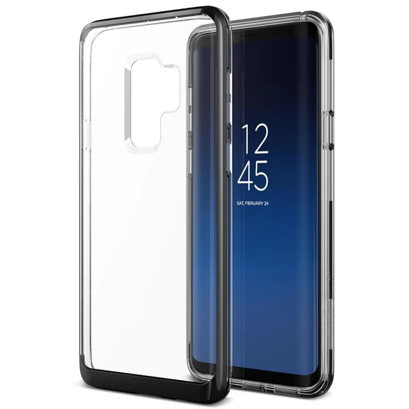 VRS Design Galaxy S9 Plus ile Uyumlu Crystal Bumper Kılıf Metallic Black