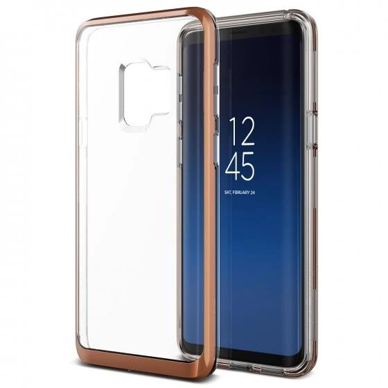 VRS Design Galaxy S9 ile Uyumlu Crystal Bumper Kılıf Blush Gold