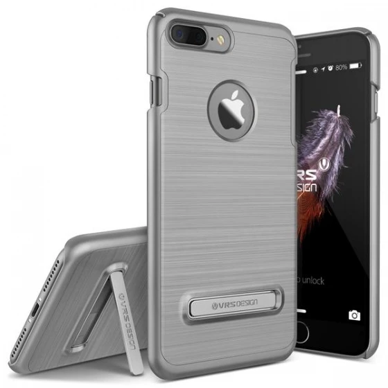 VRS iPhone 7 Plus ile Uyumlu Simpli Lite Kılıf Steel Silver - 1