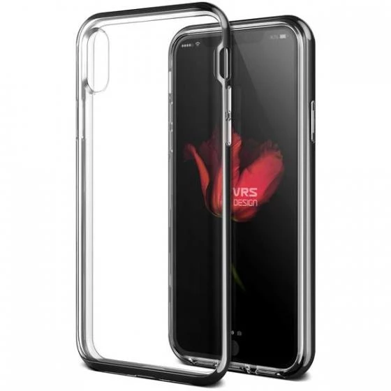 VRS Design iPhone X ile Uyumlu Crystal Bumper Kılıf Black - 1