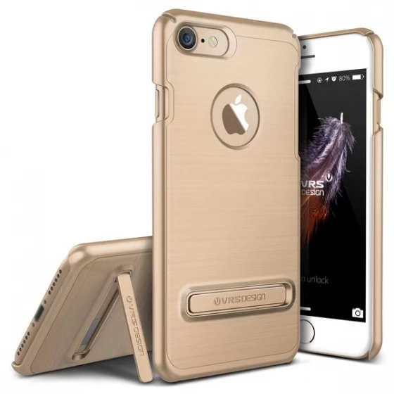 VRS iPhone 7 ile Uyumlu Simpli Lite Kılıf Shine Gold - 1