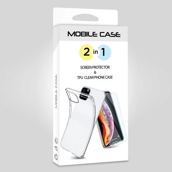 Mobile Case RedMi Note 7 ile Uyumlu 2in1 Set