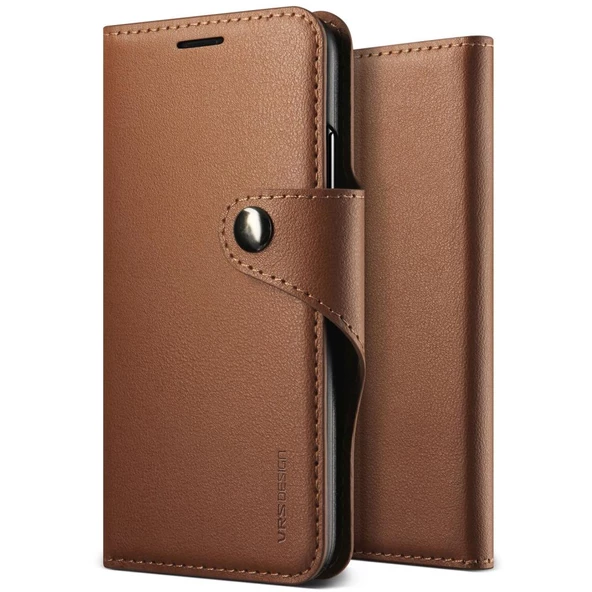 VRS Design İPhone X ile Uyumlu Daily Diary Kılıf Brown