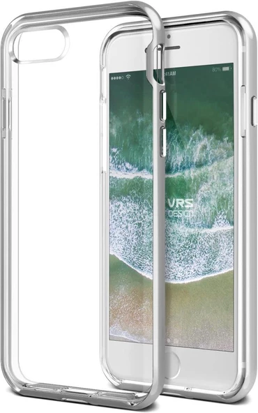 VRS Design iPhone 8/7 ile Uyumlu New Crystal Bumper Kılıf Silver ürün görseli