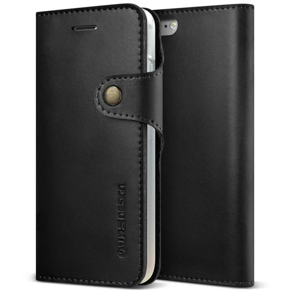 VRS Design iPhone 8/7 ile Uyumlu Native Diary Kılıf Black - 1