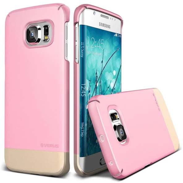 Verus Galaxy S6 Edge ile Uyumlu Case 2Link Kılıf Sugar Pink - 1