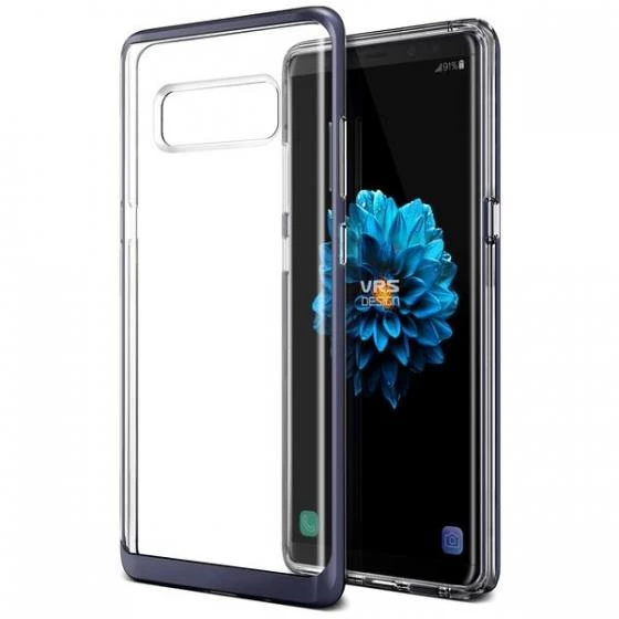VRS Galaxy Note 8 ile Uyumlu Crystal Bumper Kılıf Orchid Gray - 1