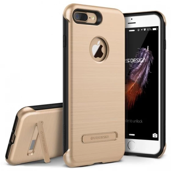 VRS iPhone 7 Plus ile Uyumlu Duo Guard Shine Gold - 1