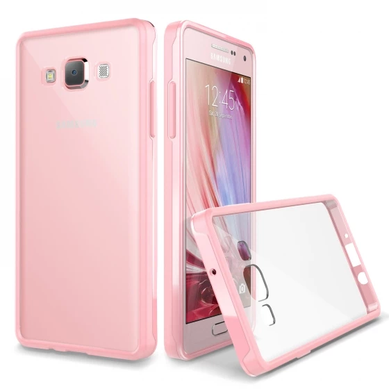 VRS Galaxy A7 2015 ile Uyumlu Crystal Mixx Kılıf Baby Pink - 1