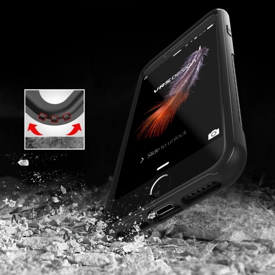 VRS iPhone 7 ile Uyumlu New Carbon Fit Kılıf Black - 5