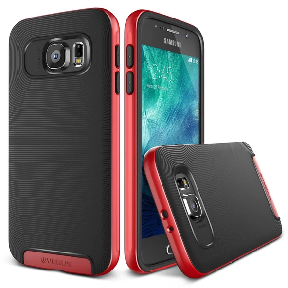 Verus Galaxy S6 ile Uyumlu Case Crucial Bumper Kılıf Crimson Red