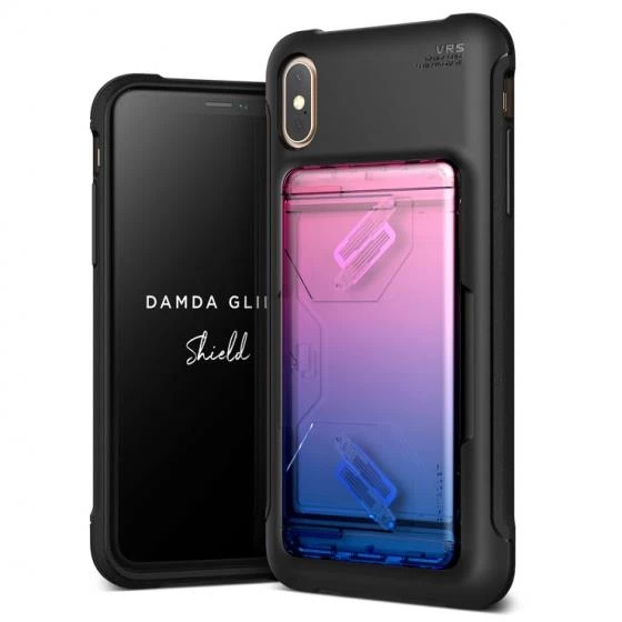 VRS Design iPhone Xs Max ile Uyumlu Case Damda Shield Kılıf Pink Blue