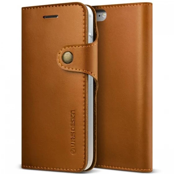 VRS Design iPhone 8 / 7 ile Uyumlu Native Diary Kılıf Brown