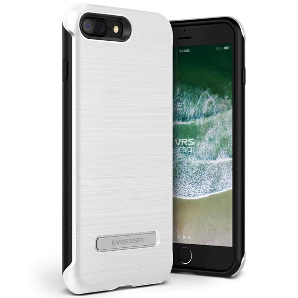VRS iPhone 8 Plus/7 Plus ile Uyumlu New Duo Guard Kılıf Cream White - 1