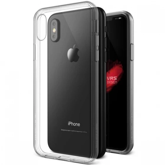 VRS Design İPhone X ile Uyumlu Crystal Touch Kılıf Clear - Resim 5
