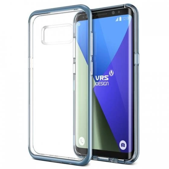 VRS Galaxy S8 Plus ile Uyumlu Crystal Bumper Kılıf Blue Coral