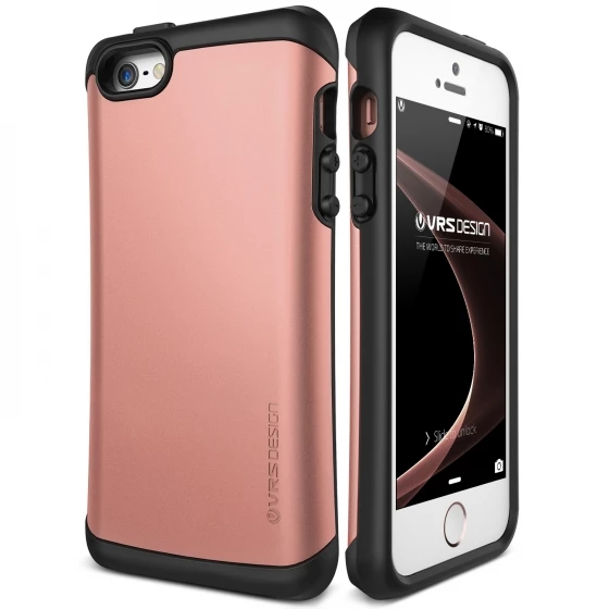 VRS iPhone 5SE ile Uyumlu Hard Drop Kılıf Rose Gold - 1
