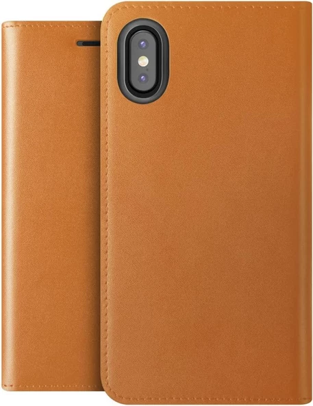 VRS Design İPhone X ile Uyumlu Genuine Leather Kılıf Brown - 2