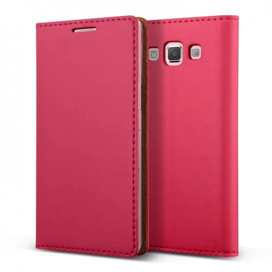 Verus Galaxy A5 ile Uyumlu Wallet Case Crayon Slim Diary 2015 Serisi-Hot Pink