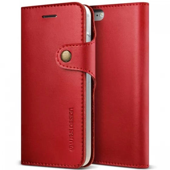 VRS Design iPhone 8 / 7 ile Uyumlu Native Diary Kılıf Wine - 1