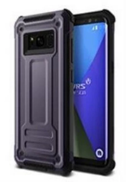 VRS Galaxy S8 Plus ile Uyumlu Terra Guard Kılıf Orchid Gray