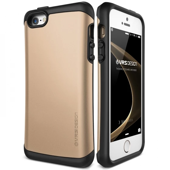 VRS iPhone 5SE ile Uyumlu Hard Drop Kılıf Shine Gold