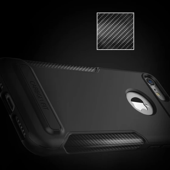 VRS iPhone 7 ile Uyumlu New Carbon Fit Kılıf Black - 3