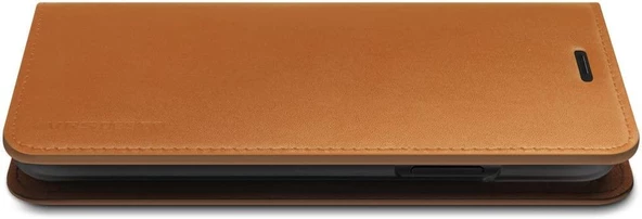 VRS Design İPhone X ile Uyumlu Genuine Leather Kılıf Brown - 3