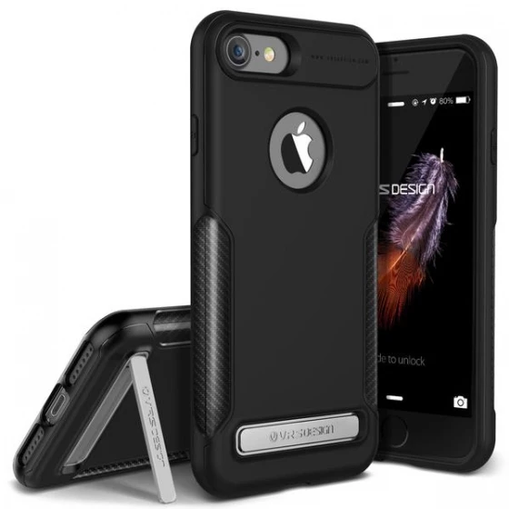 VRS iPhone 7 ile Uyumlu Carbon Fit Kılıf Black - 1