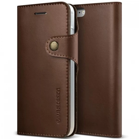 VRS Design iPhone 8 / 7 ile Uyumlu Native Diary Kılıf Dark Brown