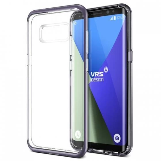 VRS Galaxy S8 Plus ile Uyumlu Crystal Bumper Kılıf Orchid Gray - 1
