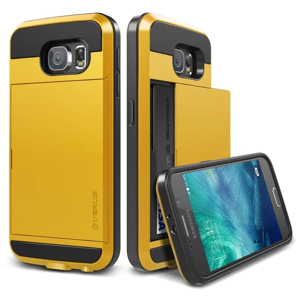 Verus Galaxy S6 ile Uyumlu Case Damda Slide Kılıf Special Yellow