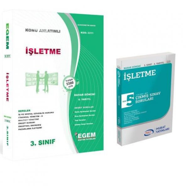 Aöf İşletme 3 Sınıf 6 Yarıyıl Bahar Dönemi Konu Çıkmış Soru Set