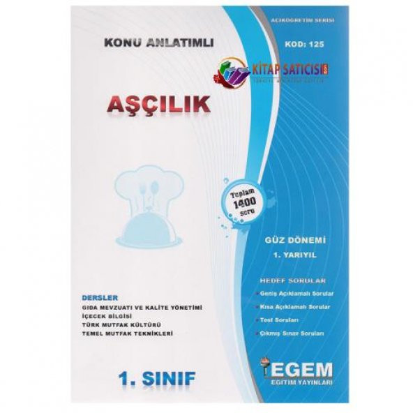 Aöf Aşçılık 1 Sınıf 1 Yarıyıl Güz Dönemi 2020 Baskı