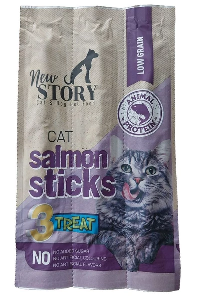 Somonlu Kedi Ödül Çubukları Salmon Cat Sticks 3 adet 5 gr