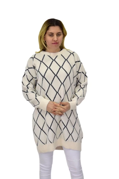 Kadın Baklava Desen Kazak 5060 BGL-ST04070 - Resim 3