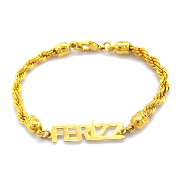 BZ Altın Kaplama İsim Yazılan Bileklik BLK-886