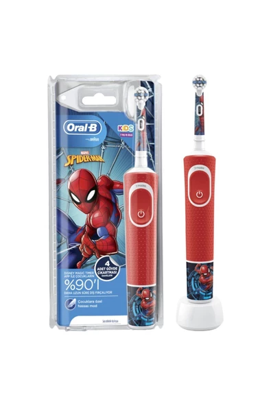 Oral-B D100 Vitality Spiderman Özel Seri Çocuklar Için Şarj Edilebilir Diş Fırçası