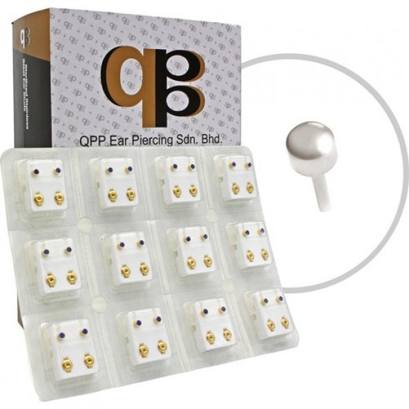 Qpp Kulak Delme Küpesi 12 Çift Beyaz Büyük Top - 2