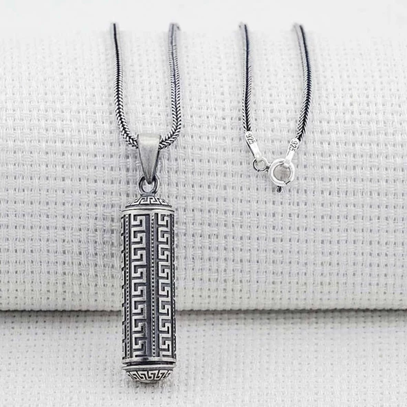 Gümüş İçi Açılabilen Muska Kabı Cevşen Kolye ürün görseli