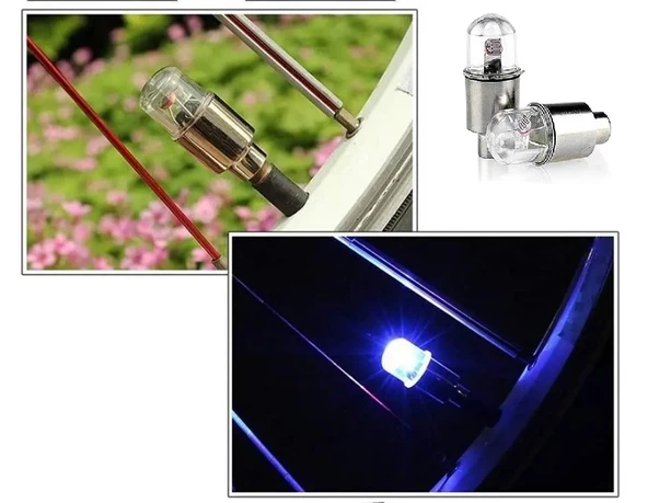 Işıklı Bisiklet Araba Sibop Kapağı 2 Adet ürün görseli 1