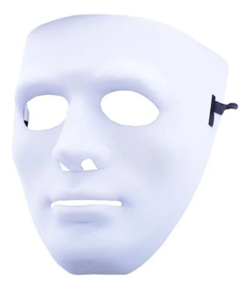 Beyaz Renk Dans Maskesi 18x19 cm ürün görseli 1