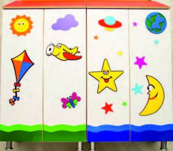 ÇATILI BULUT FİGÜRLÜ VESTİYER - Resim 2