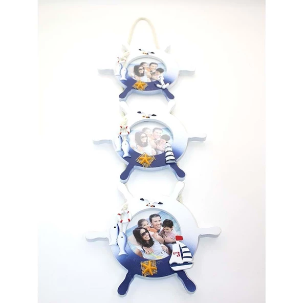 Ahşap Marin 3'Lü Çerceve ürün görseli 1