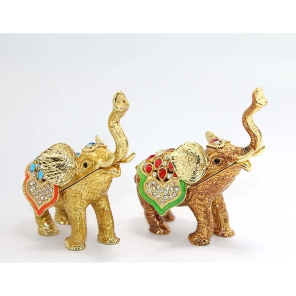 Taşlı Tekli Fil Figürü - 2