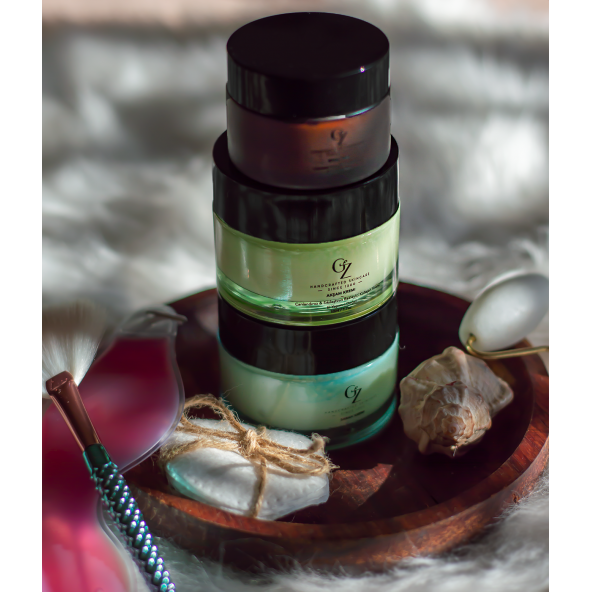 G&Z Organic Cosmetics Vegan Yüz Bakım Krem Seti, Nemlendirici, Aydınlatıcı, Anti-Aging Normal, Karma ve Kuru Ciltler için - 4