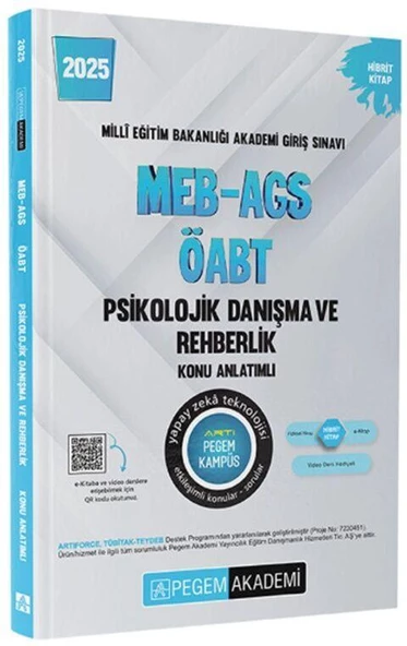 2025 MEB AGS ÖABT Psikolojik Danışma ve Rehberlik Konu Anlatımlı Pegem Yayınları