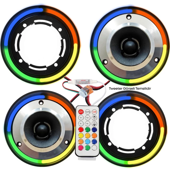 Pixel Ledli 10cm Tweeter Kapak 4adet EGB EG-8801 - 1