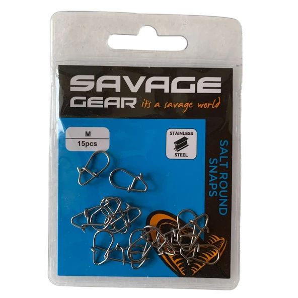 Savage Gear Salt Round Snaps Klips (15'li Paket) - 2