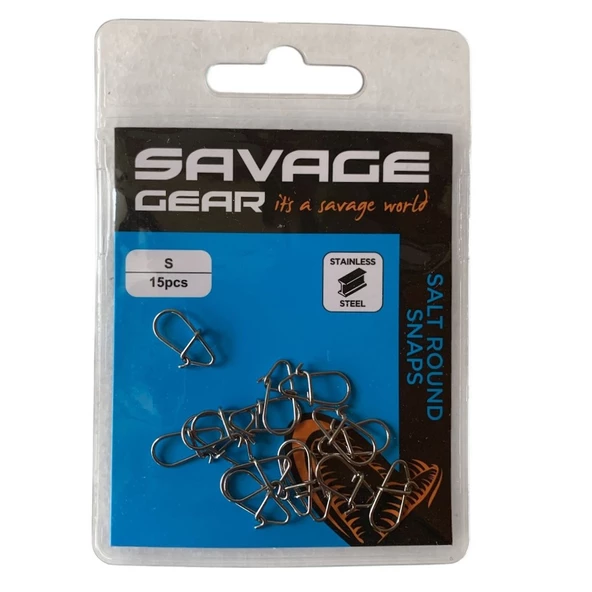 Savage Gear Salt Round Snaps Klips (15'li Paket) - 3